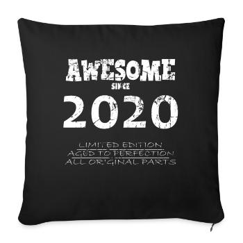 2020 - 4e anniversaire légendaire - Housse de coussin décorative 45 x 45 cm - noir - Devant