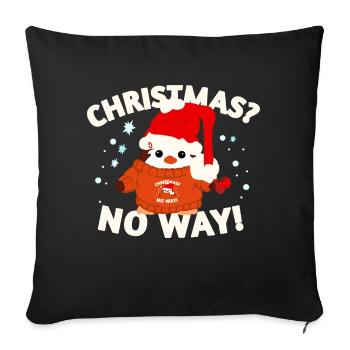 Funny Christmas Penguin - Sofa pillowcase 17,3'' x 17,3'' (45 x 45 cm) - black - Front