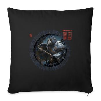Boardgame Shirt, Board Game, Angry Monkey Axeman - Sofa pillowcase 17,3'' x 17,3'' (45 x 45 cm) - black - Front
