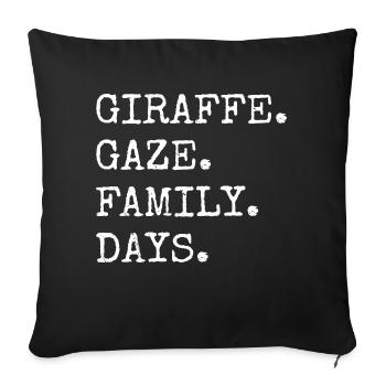 Girafe Photographie Girafes Girafes Gracieuses - Housse de coussin décorative 45 x 45 cm - noir - Devant