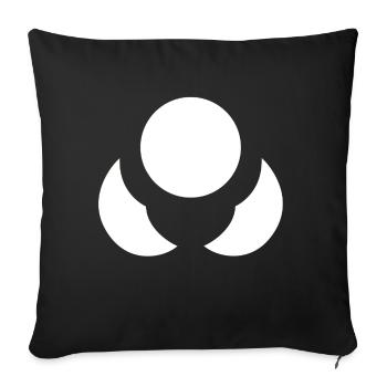 Neutron's Flower White Without Background - Sofa pillowcase 17,3'' x 17,3'' (45 x 45 cm) - black - Front