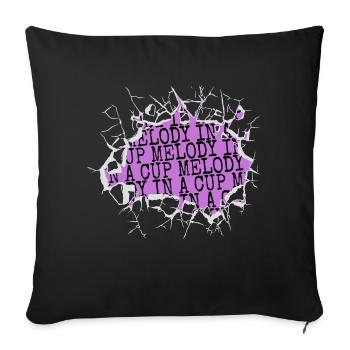 cool music artists coffee present idea happy music - Sofakissenbezug 45 x 45 cm - Schwarz - Vorne