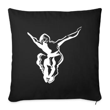 Ninja - blanc - Housse de coussin décorative 45 x 45 cm - noir - Devant