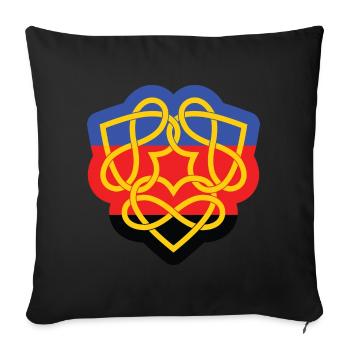 Poly Infinity Hearts Interlocked Flag - Sofa pillowcase 17,3'' x 17,3'' (45 x 45 cm) - black - Front