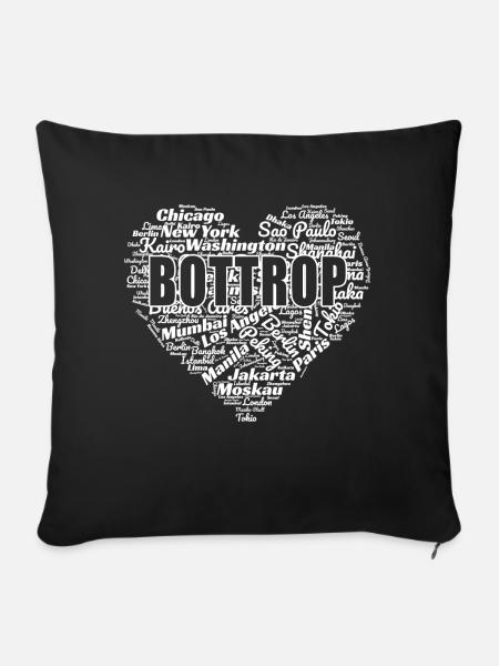 BOTTROP - Sofakissenbezug 45 x 45 cm - Schwarz