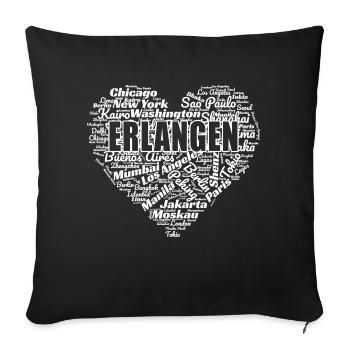 ACQUIRE - Sofa pillowcase 17,3'' x 17,3'' (45 x 45 cm) - black - Front