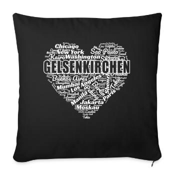 GELSENKIRCHEN - Housse de coussin décorative 45 x 45 cm - noir - Devant