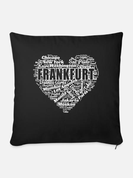FRANKFURT - Sofakissenbezug 45 x 45 cm - Schwarz