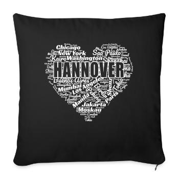 HANNOVER - Sofakissenbezug 45 x 45 cm - Schwarz - Vorne
