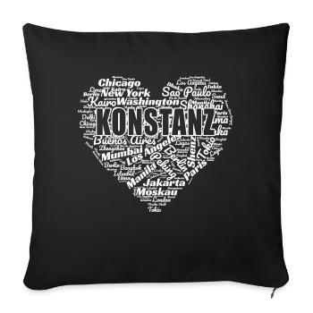 CONSTANCY - Sofa pillowcase 17,3'' x 17,3'' (45 x 45 cm) - black - Front