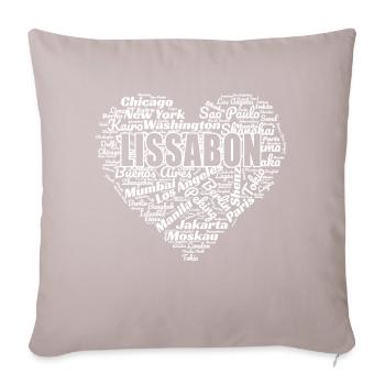 LISSABON - Sofakissenbezug 45 x 45 cm - helles Taupe - Vorne