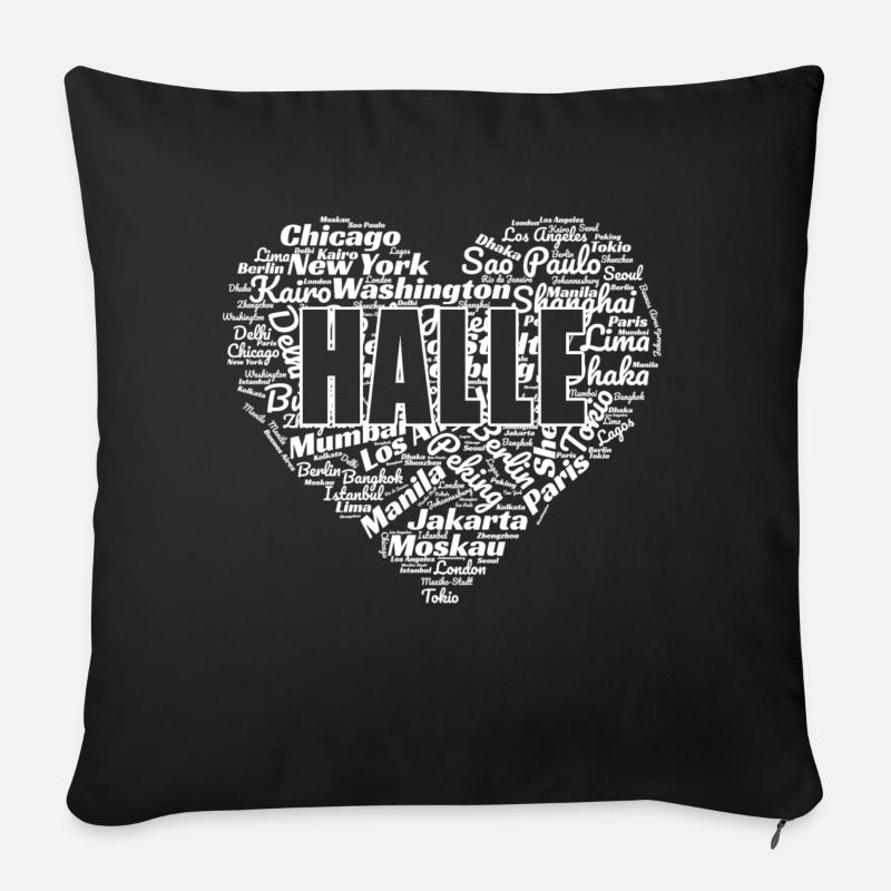 HALL - Sofa pillowcase 17,3'' x 17,3'' (45 x 45 cm) - black