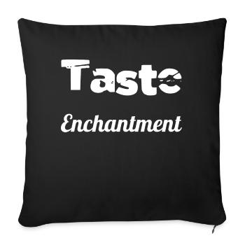 Happy Culinary Adventure Quotes - Sofa pillowcase 17,3'' x 17,3'' (45 x 45 cm) - black - Front