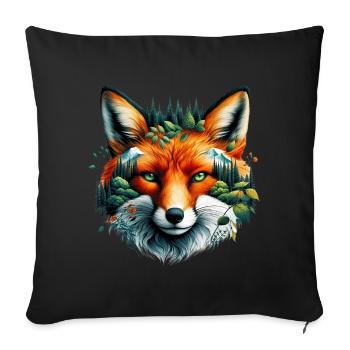 Renard - Housse de coussin décorative 45 x 45 cm - noir - Devant