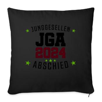 Bachelor party bachelor party 2024 - Sofa pillowcase 17,3'' x 17,3'' (45 x 45 cm) - black - Front