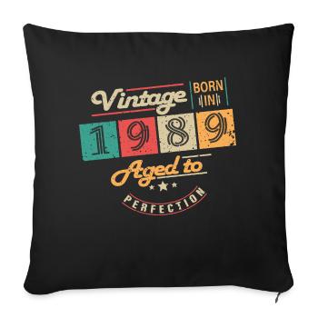 Original 1989 Vintage - Cadeau D’anniversaire 1989 - Housse de coussin décorative 45 x 45 cm - noir - Devant