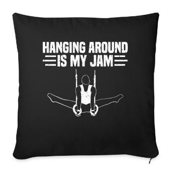 Ring Gymnastics 2 - Sofa pillowcase 17,3'' x 17,3'' (45 x 45 cm) - black - Front