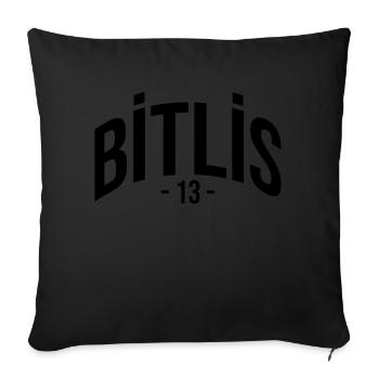 Bitlis 13 Turquie Vacances Turk Türkiye Cadeau - Housse de coussin décorative 45 x 45 cm - noir - Devant