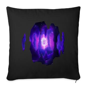 Peinture à l’aquarelle Mystic Cave - Housse de coussin décorative 45 x 45 cm - noir - Devant