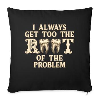 Always straight to the heart of the problem - Sofa pillowcase 17,3'' x 17,3'' (45 x 45 cm) - black - Front