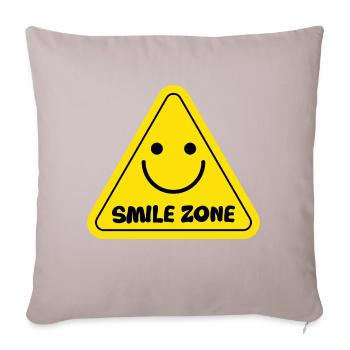 Smile Zone Happy Yellow Aesthetic Summer Sunshine - Sofa pillowcase 17,3'' x 17,3'' (45 x 45 cm) - light taupe - Front