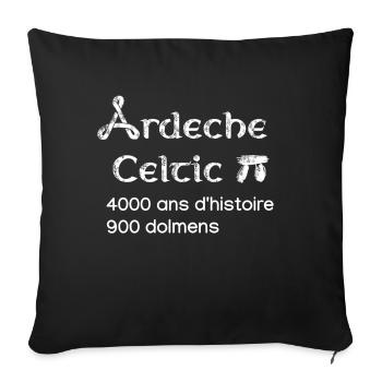 Ardeche celtic 3 - Housse de coussin décorative 45 x 45 cm - noir - Devant