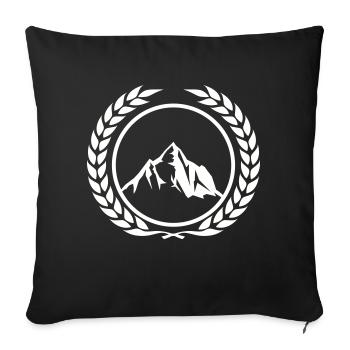 Mountains Wreath - Sofa pillowcase 17,3'' x 17,3'' (45 x 45 cm) - black - Front