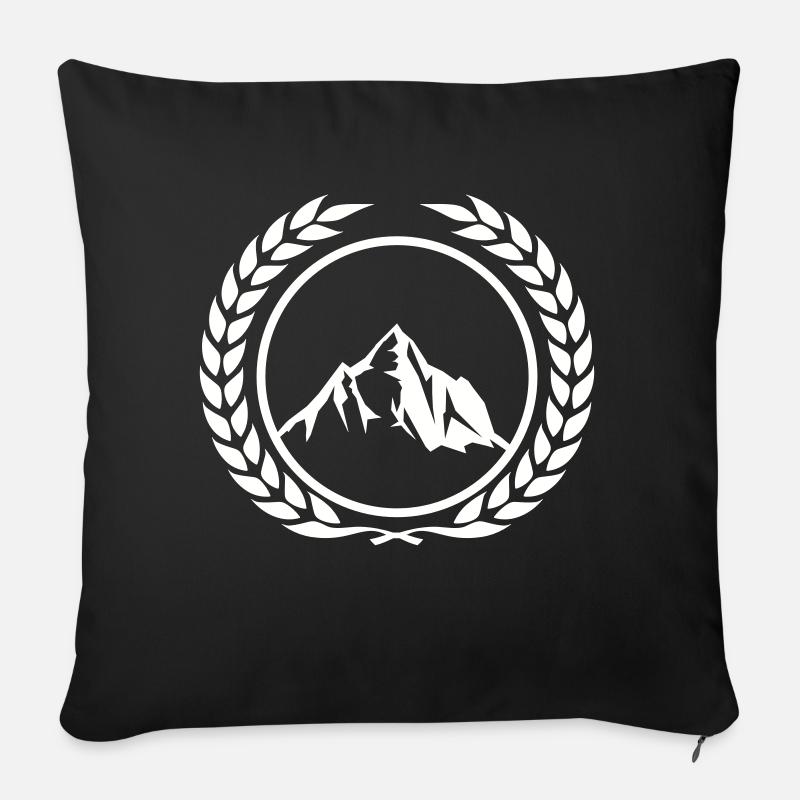 berge kranz - Sofakissenbezug 45 x 45 cm - Schwarz