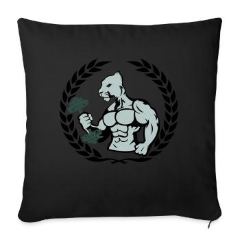 Carrossier Jaguar - Housse de coussin décorative 45 x 45 cm - noir - Devant