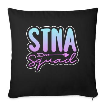 STNA Squad State tested Nursing assistant - Sofa pillowcase 17,3'' x 17,3'' (45 x 45 cm) - black - Front