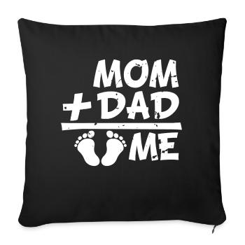 Pregnant Mom Plus Dad Me Belly Pregnancy - Sofa pillowcase 17,3'' x 17,3'' (45 x 45 cm) - black - Front