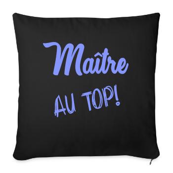 MASTER - Sofa pillowcase 17,3'' x 17,3'' (45 x 45 cm) - black - Front