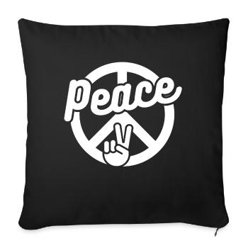 PAIX - Housse de coussin décorative 45 x 45 cm - noir - Devant