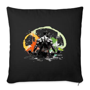 gym freak - Sofakissenbezug 45 x 45 cm - Schwarz - Vorne