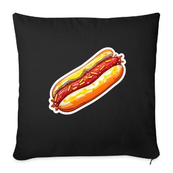 Hot-dog - Housse de coussin décorative 45 x 45 cm - noir - Devant