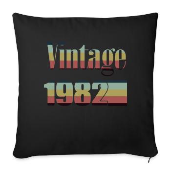 1982 Birthday 1982 Born 1982 Birthday - Sofa pillowcase 17,3'' x 17,3'' (45 x 45 cm) - black - Front