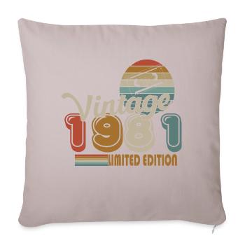 1981 - Sofa pillowcase 17,3'' x 17,3'' (45 x 45 cm) - light taupe - Front