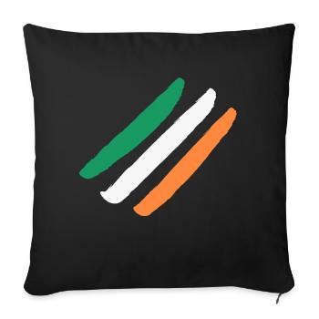 Ireland / Ireland Flag - Diagonal - Stylish - Sofa pillowcase 17,3'' x 17,3'' (45 x 45 cm) - black - Front