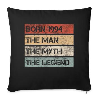 Homme Mythe Légende 1994 30ème anniversaire cadeau - Housse de coussin décorative 45 x 45 cm - noir - Devant