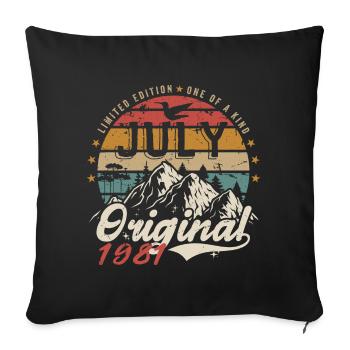 Juli 1981 | Ursprünglicher Geburtstag Juli 1981 - Sofakissenbezug 45 x 45 cm - Schwarz - Vorne