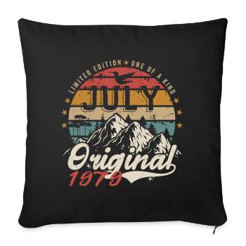 Juillet 1979 | Original Anniversaire Juillet 1979 - Housse de coussin décorative 45 x 45 cm - noir - Devant