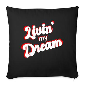 Livis mon rêve - Housse de coussin décorative 45 x 45 cm - noir - Devant