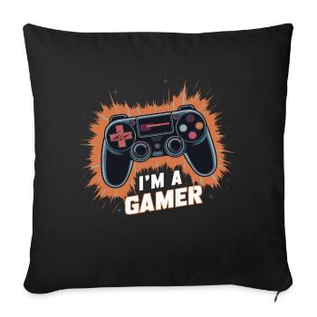 JE SUIS UN GAMER - Housse de coussin décorative 45 x 45 cm - noir - Devant