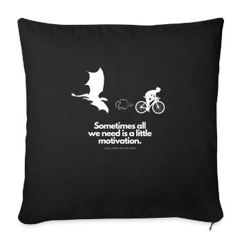 Extra Motivation for Cyclists Dragon - Sofa pillowcase 17,3'' x 17,3'' (45 x 45 cm) - black - Front