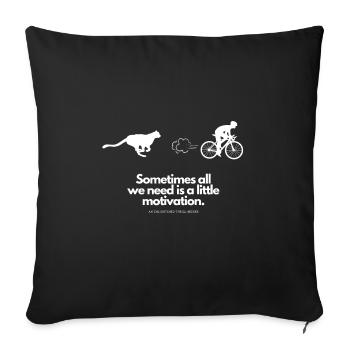 Extra Portion Motivation fr Fahrradfahrer WildPuma - Sofakissenbezug 45 x 45 cm - Schwarz - Vorne
