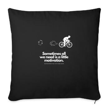 Extra Portion Motivation für Fahrradfahrer Handy - Sofakissenbezug 45 x 45 cm - Schwarz - Vorne