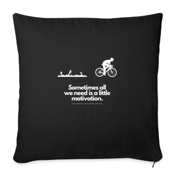 Extra Motivation for Cyclist Zombies - Sofa pillowcase 17,3'' x 17,3'' (45 x 45 cm) - black - Front