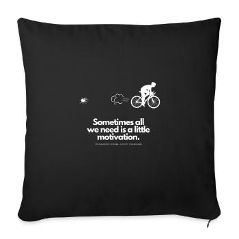 Extra Portion Motivation für Fahrradfahrer Spinne - Sofakissenbezug 45 x 45 cm - Schwarz - Vorne