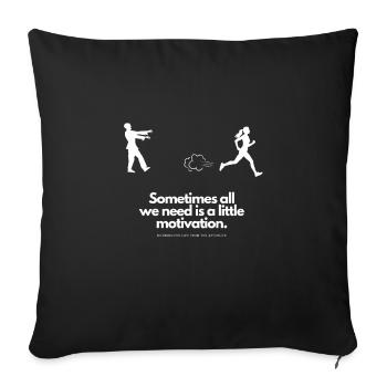 Extra Portion Motivation für Läuferin Zombie - Sofakissenbezug 45 x 45 cm - Schwarz - Vorne