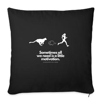 Extra Portion Motivation Läuferin WildPuma - Sofakissenbezug 45 x 45 cm - Schwarz - Vorne
